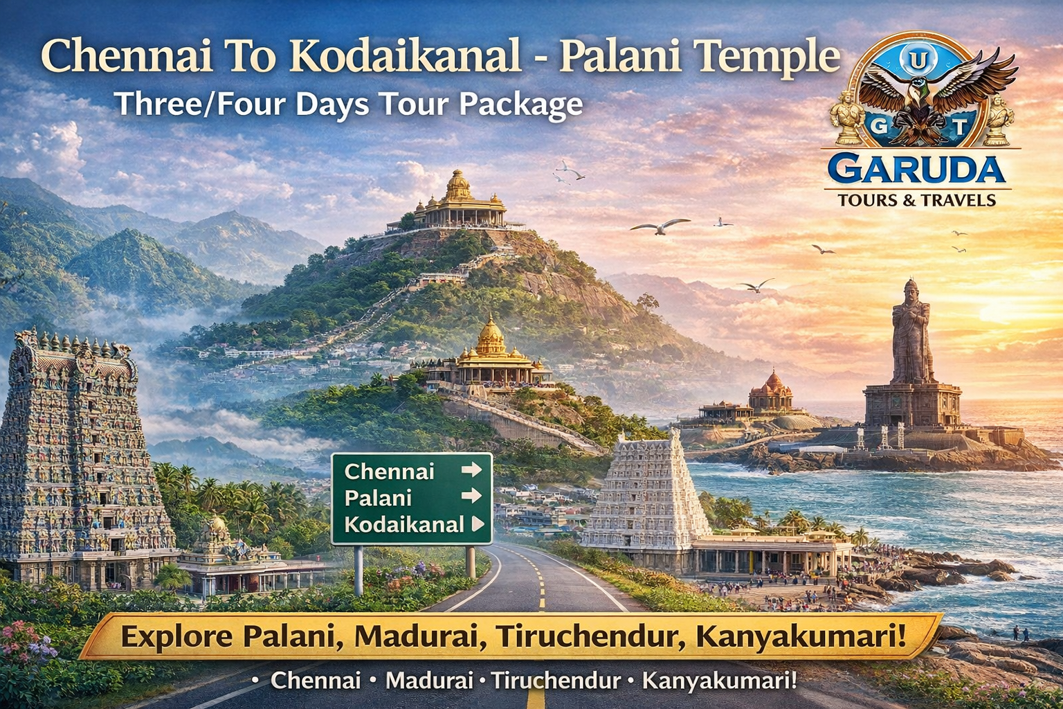 Chennai To Kodaikanal - Palani Temple Three/Four Days Tour Package - Main Image