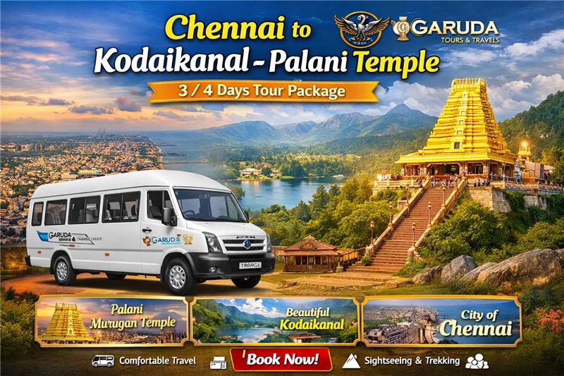 Chennai To Kodaikanal - Palani Temple Three/Four Days Tour Package