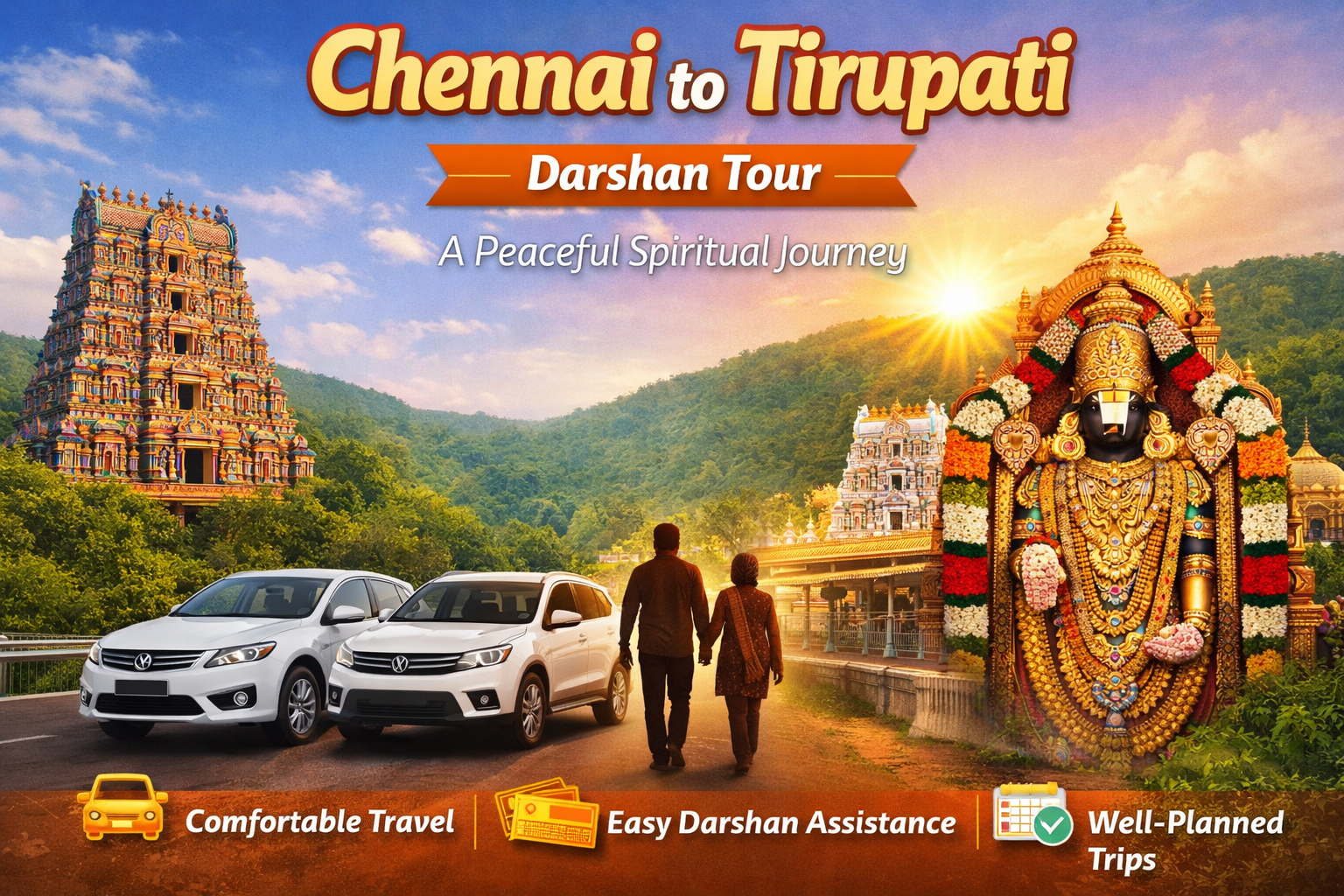 Chennai airport to tirupati package