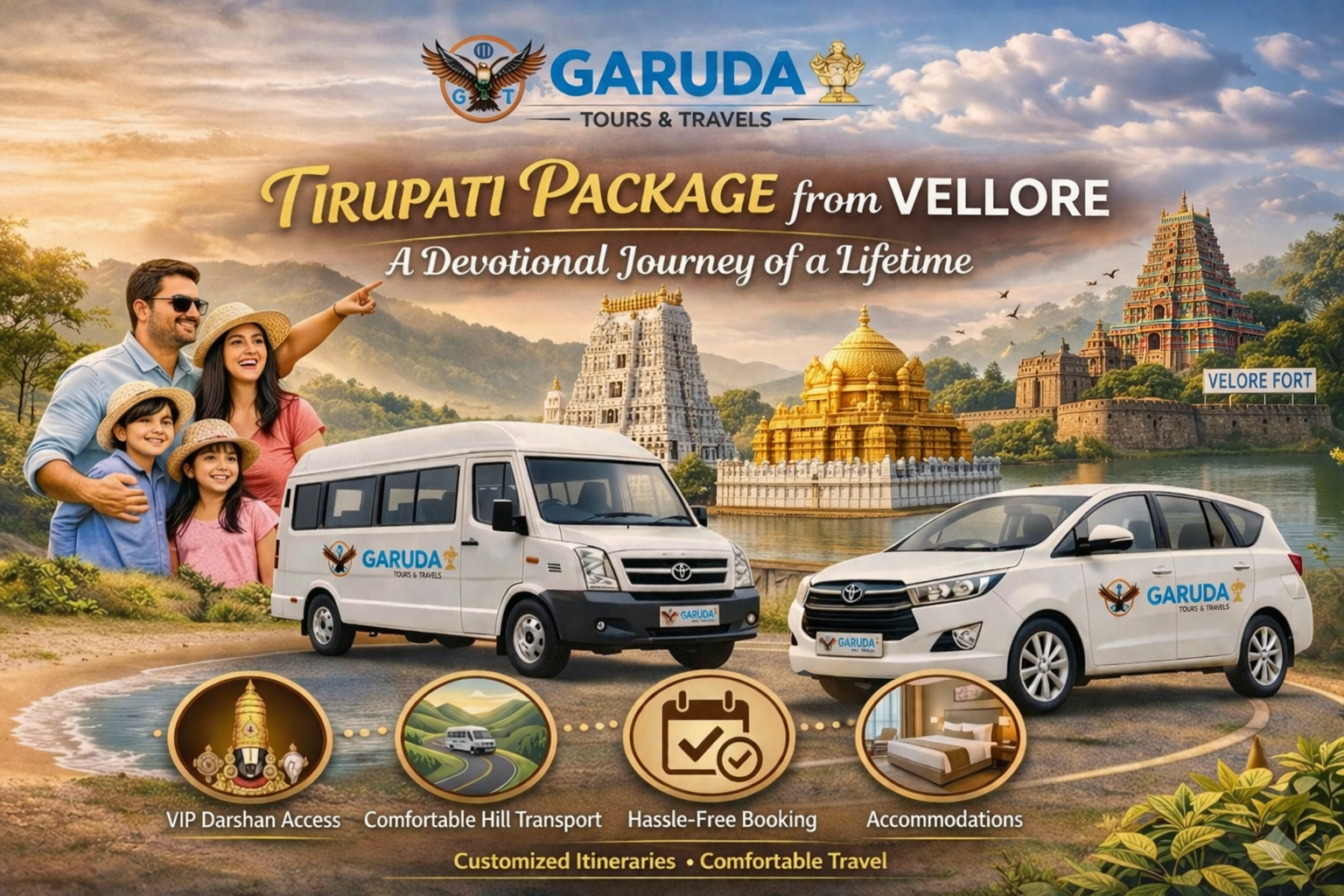 Vellore to Tirupati tour package