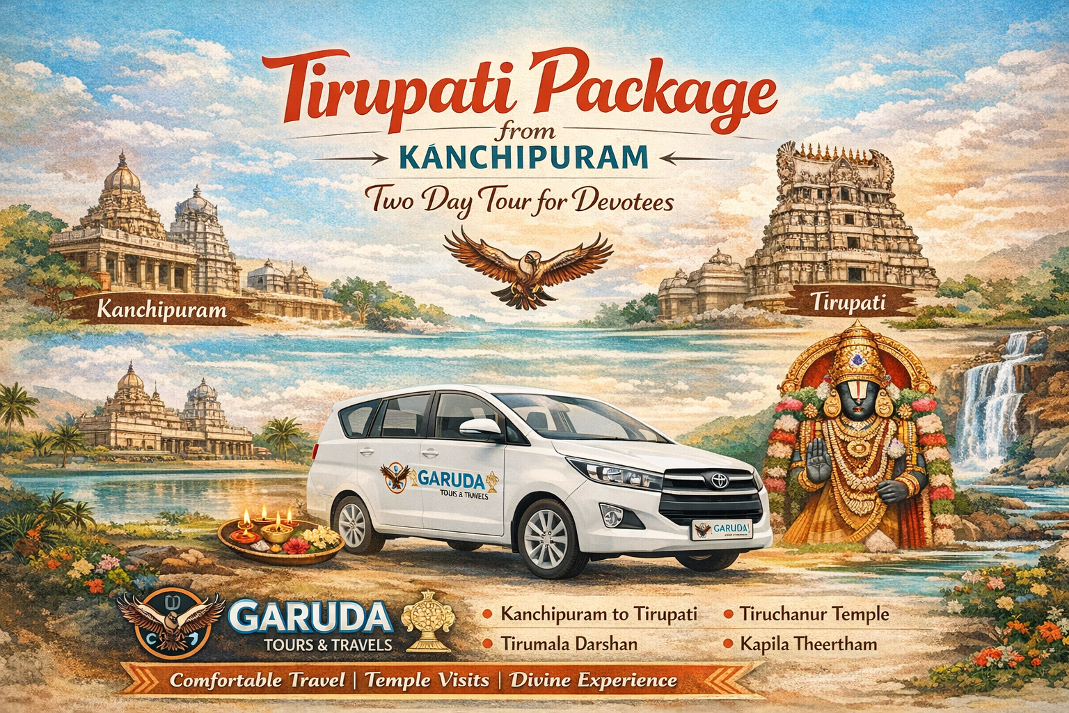 Tirupati Package from Kanchipuram – Two Day Tour for Devotees